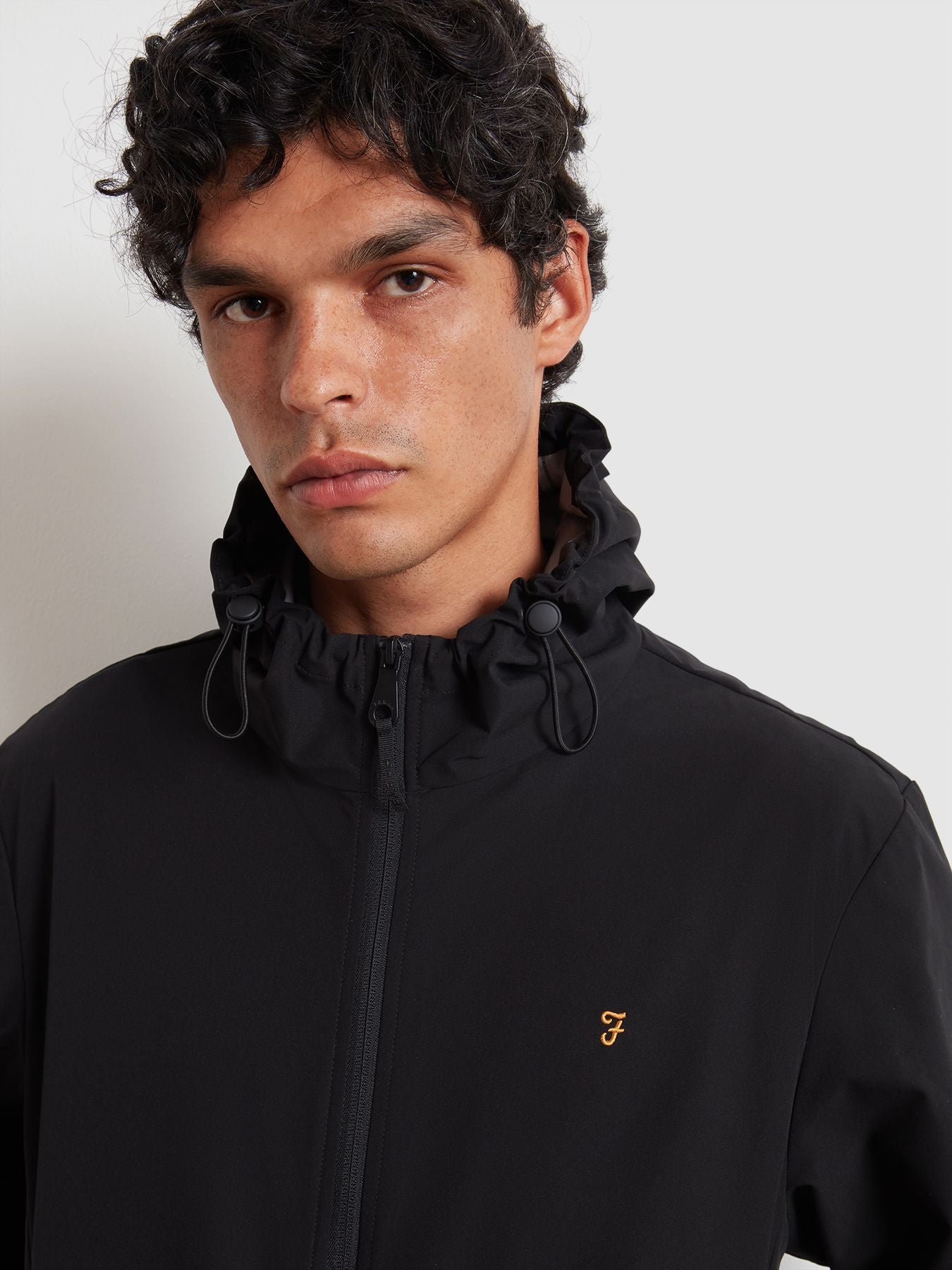 Mens Black Rhodes Hooded Jacket
