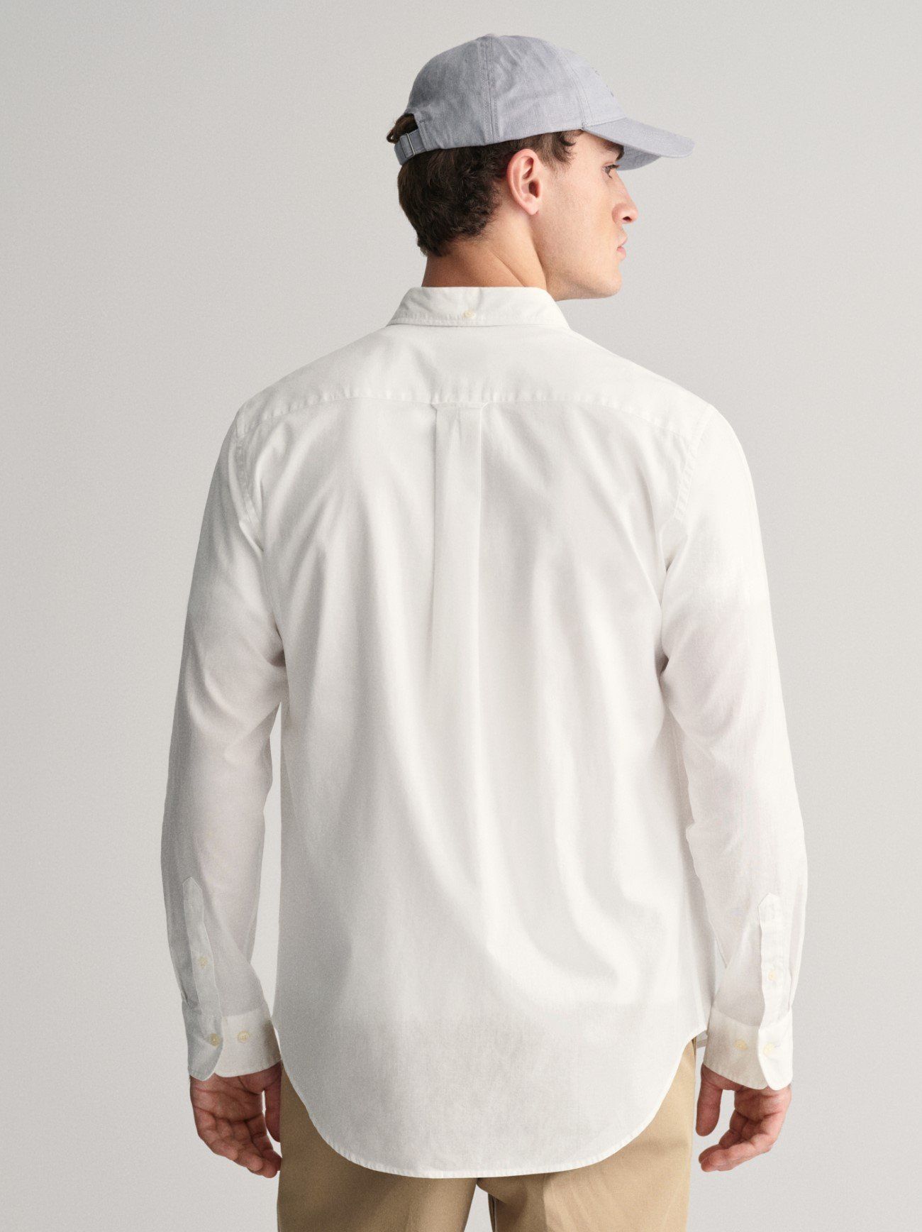 Mens White Cotton Linen Shirt