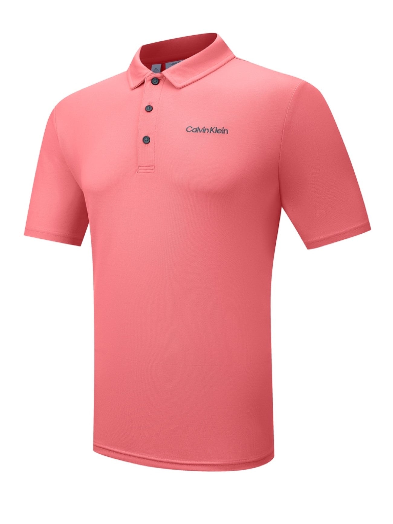 Mens Peach Cotton Blend Stretch Polo Shirt