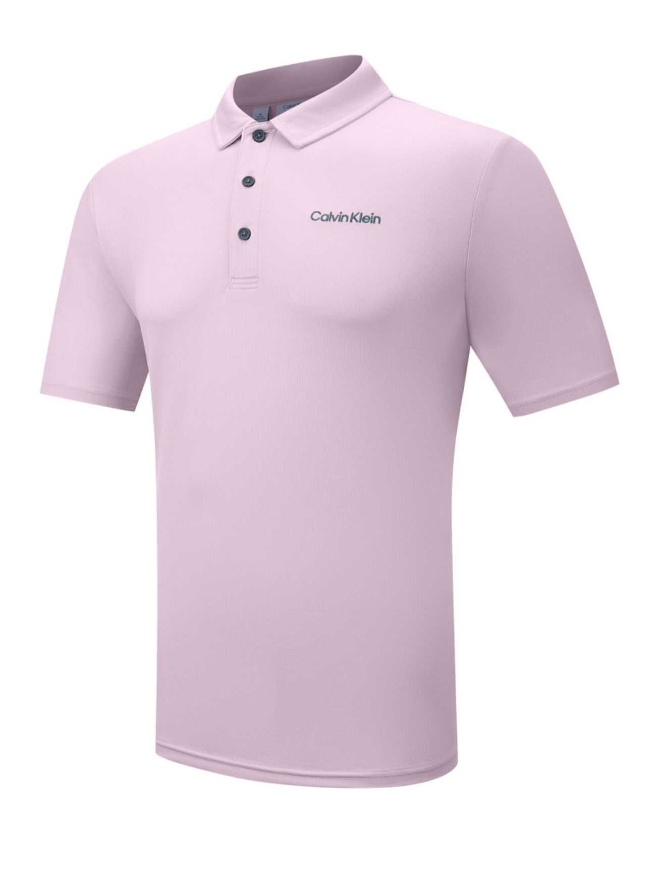 Mens Pink Cotton Blend Stretch Polo Shirt