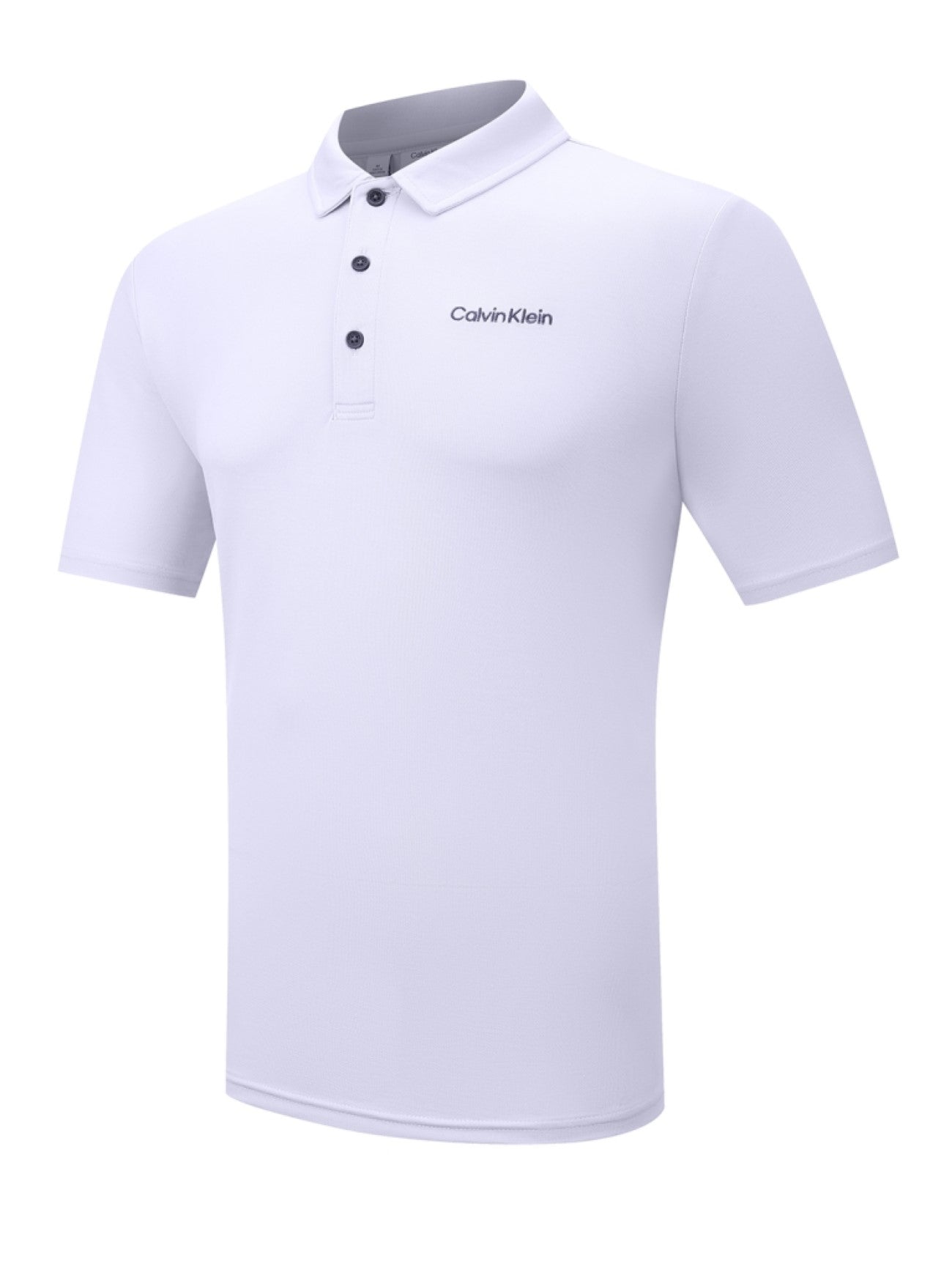 Mens White Cotton Blend Stretch Polo Shirt