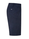 Mens Navy Printed Stretch Lightweight Short
