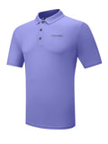 Mens Lilac Cotton Blend Stretch Polo Shirt