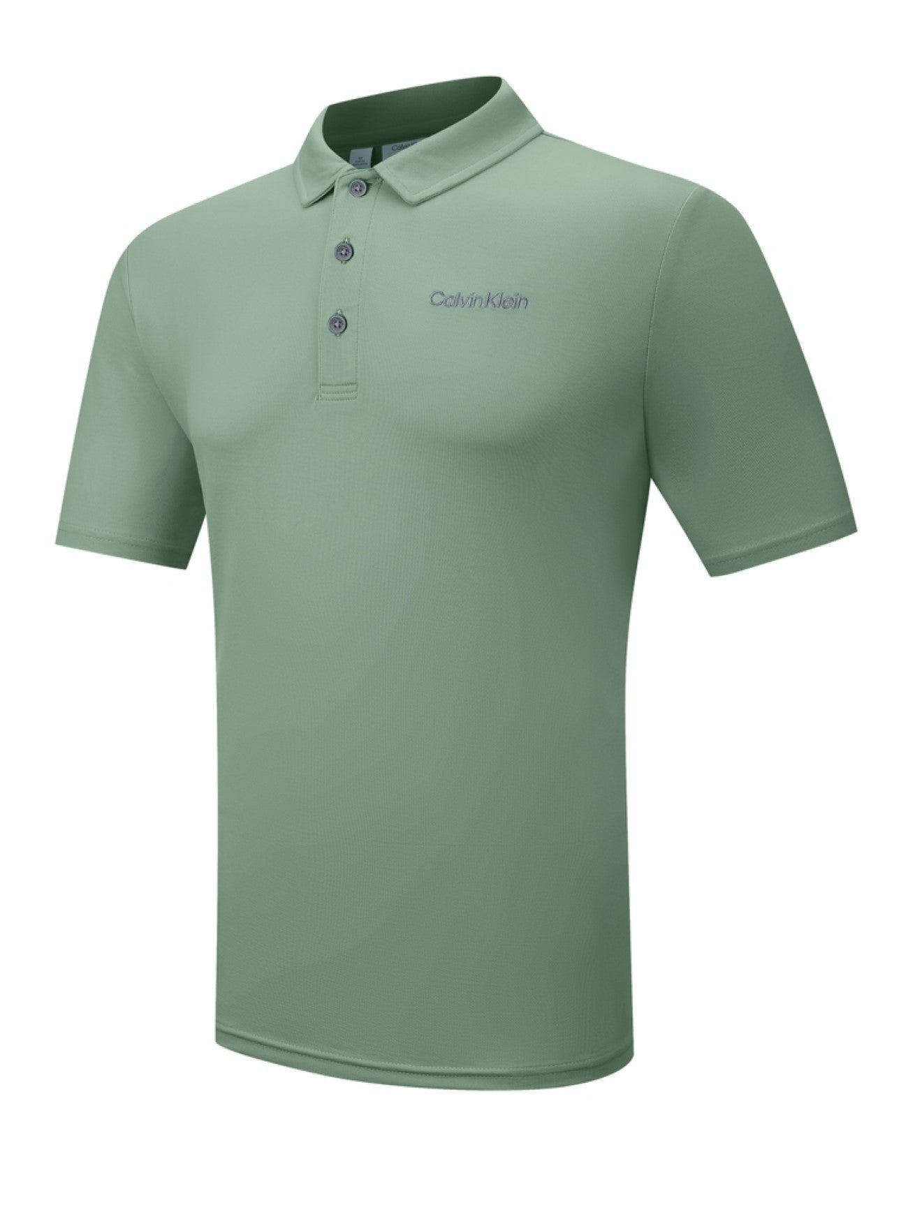 Mens Sage Cotton Blend Stretch Polo Shirt