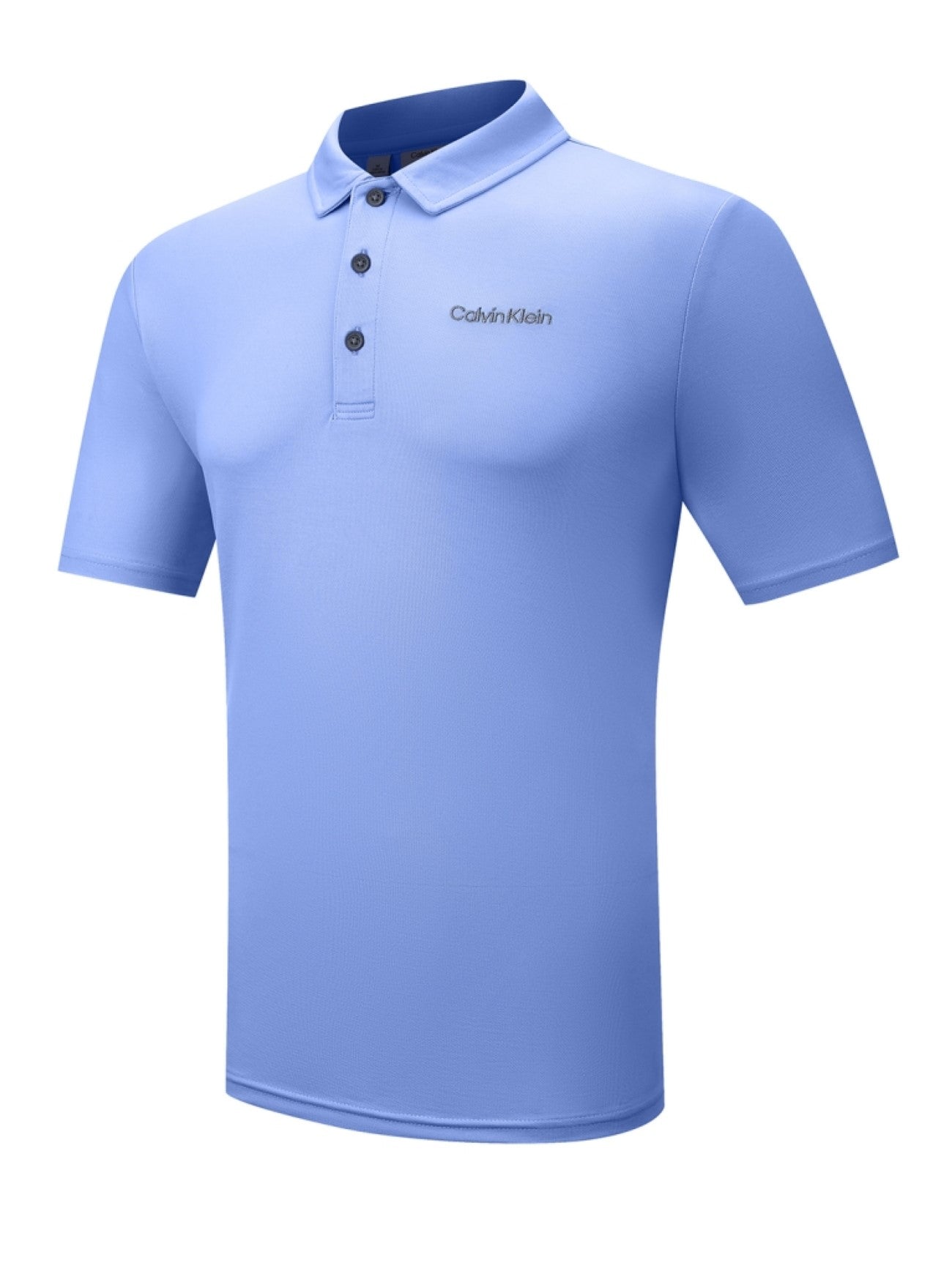 Mens Visblue Cotton Blend Stretch Polo Shirt