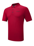 Mens Red Cotton Blend Stretch Polo Shirt