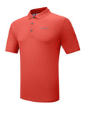 Mens Coral Cotton Blend Stretch Polo Shirt