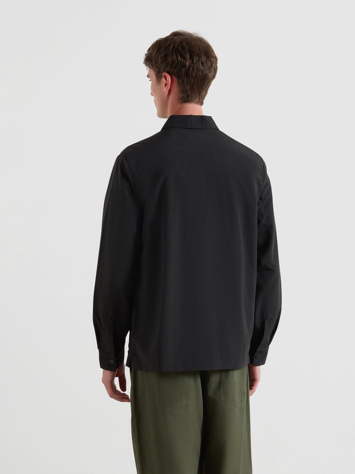 Mens Black Fintoni Zip Overshirt
