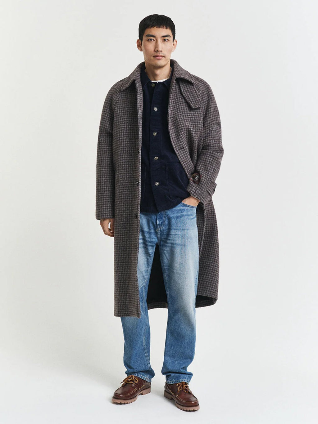 Mens Evening Blue Regular Fit Corduroy Overshirt