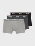 Mens Open Grey 3-Pack Power Boxer
