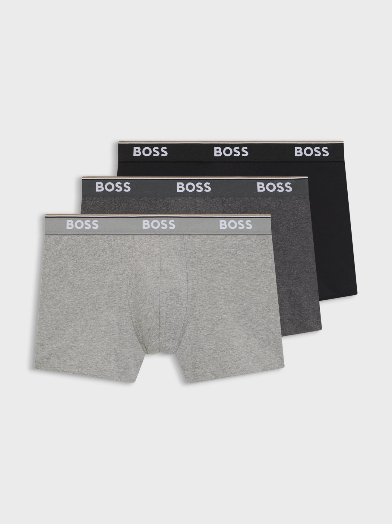 Mens Open Grey 3-Pack Power Boxer