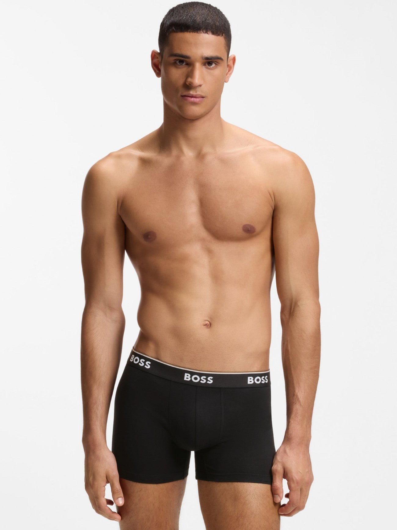 Mens Open Grey 3-Pack Power Boxer