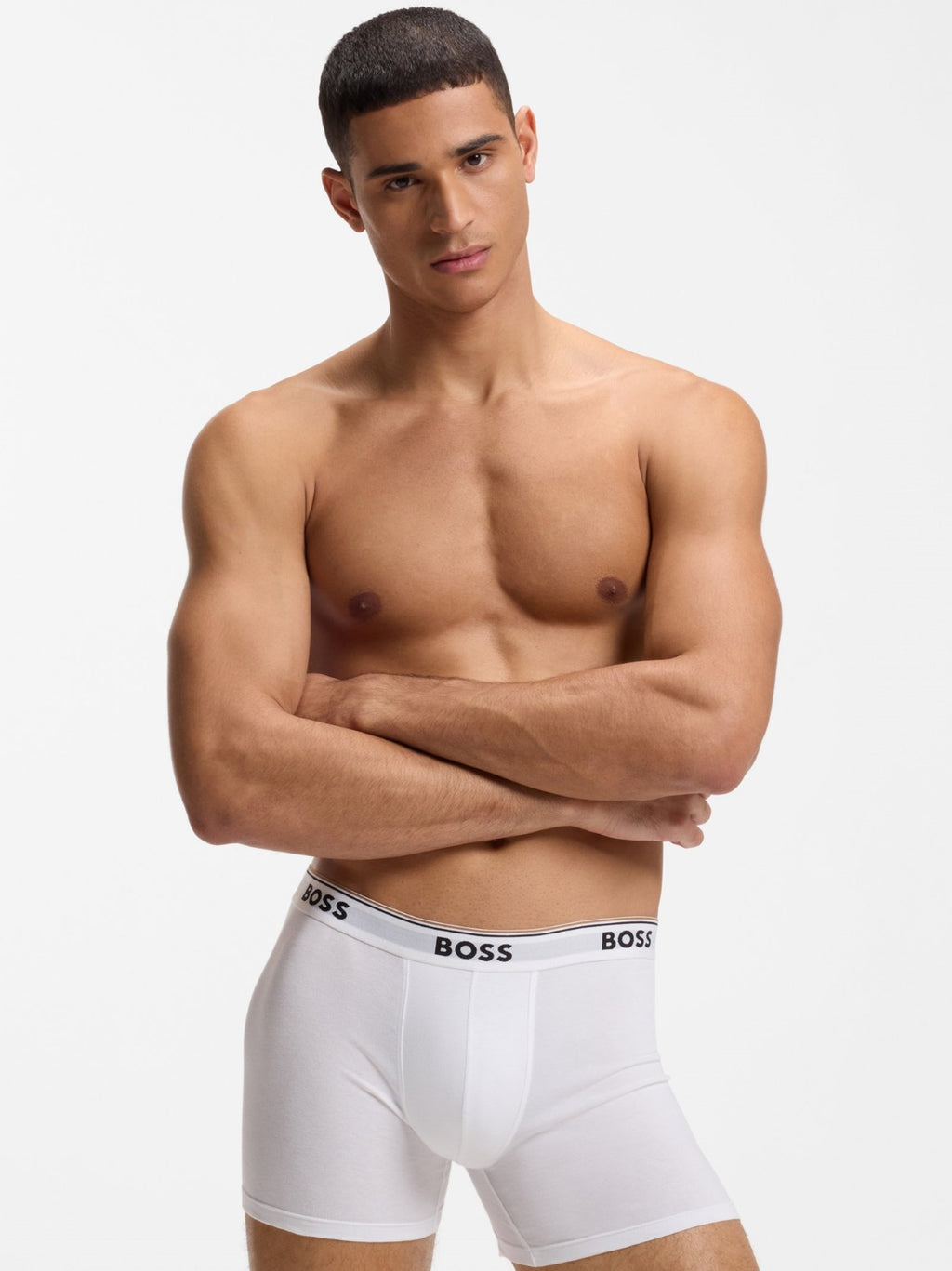 Mens White 3-Pack Power Boxer