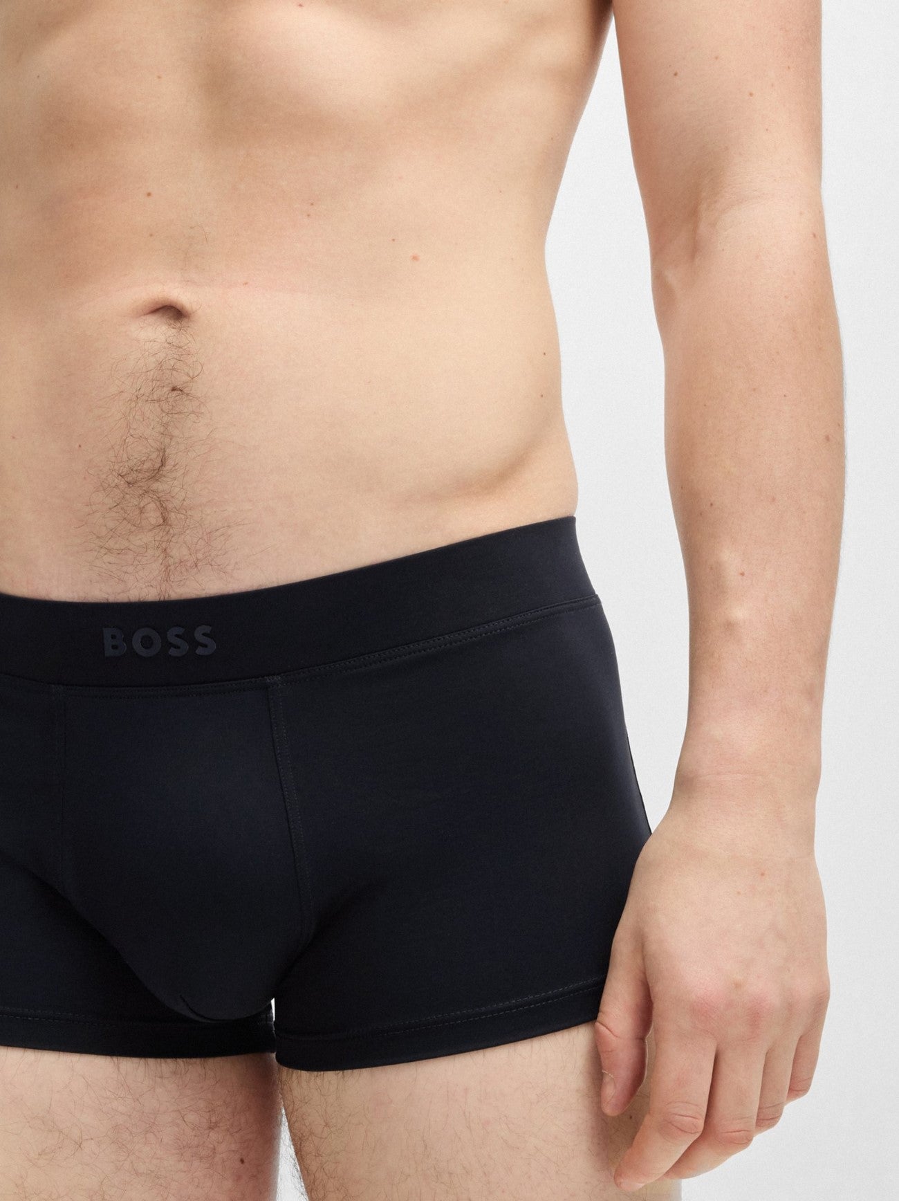 Mens Dark Blue 3D Logo Stretch Boxer