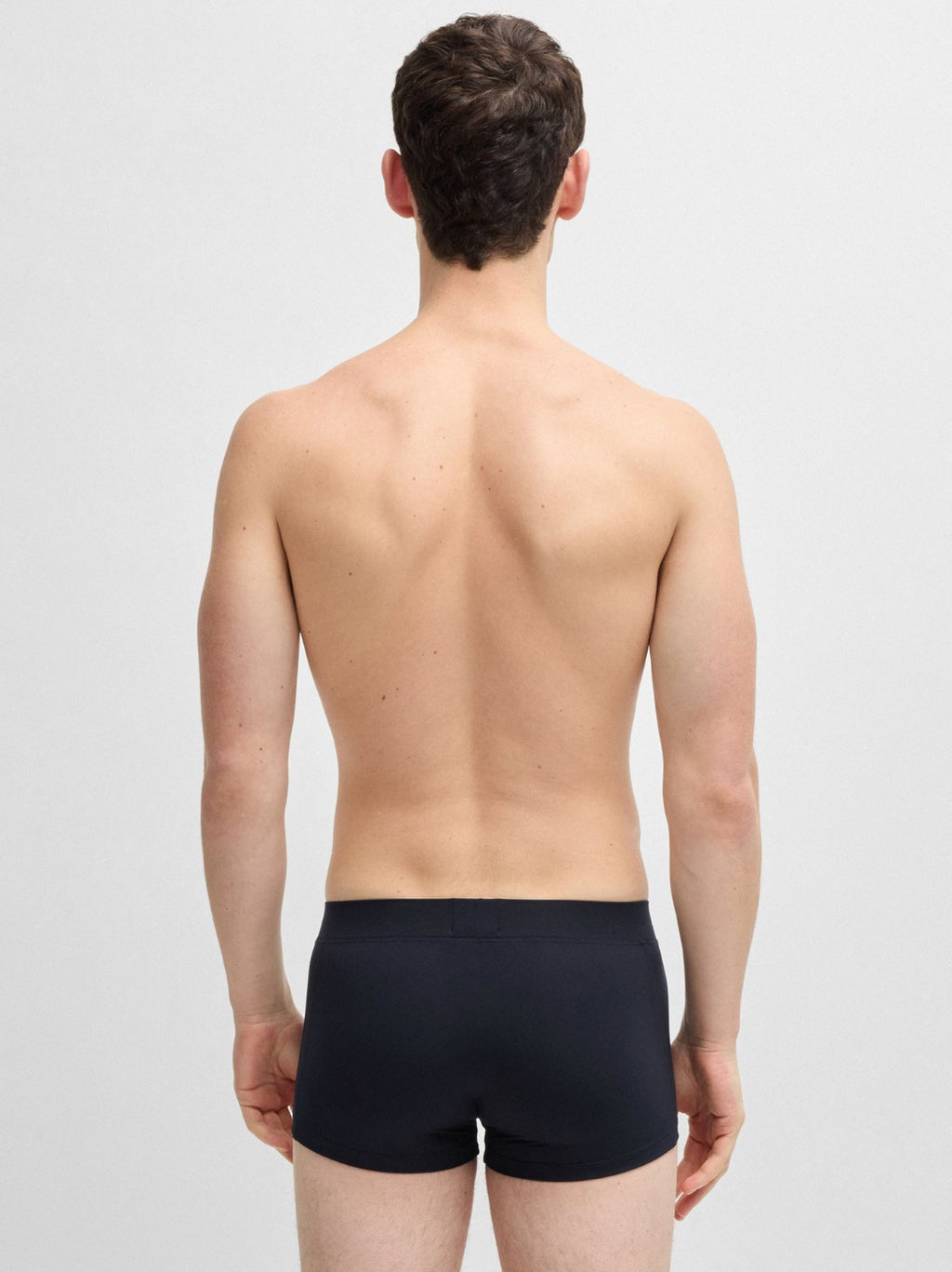 Mens Dark Blue 3D Logo Stretch Boxer
