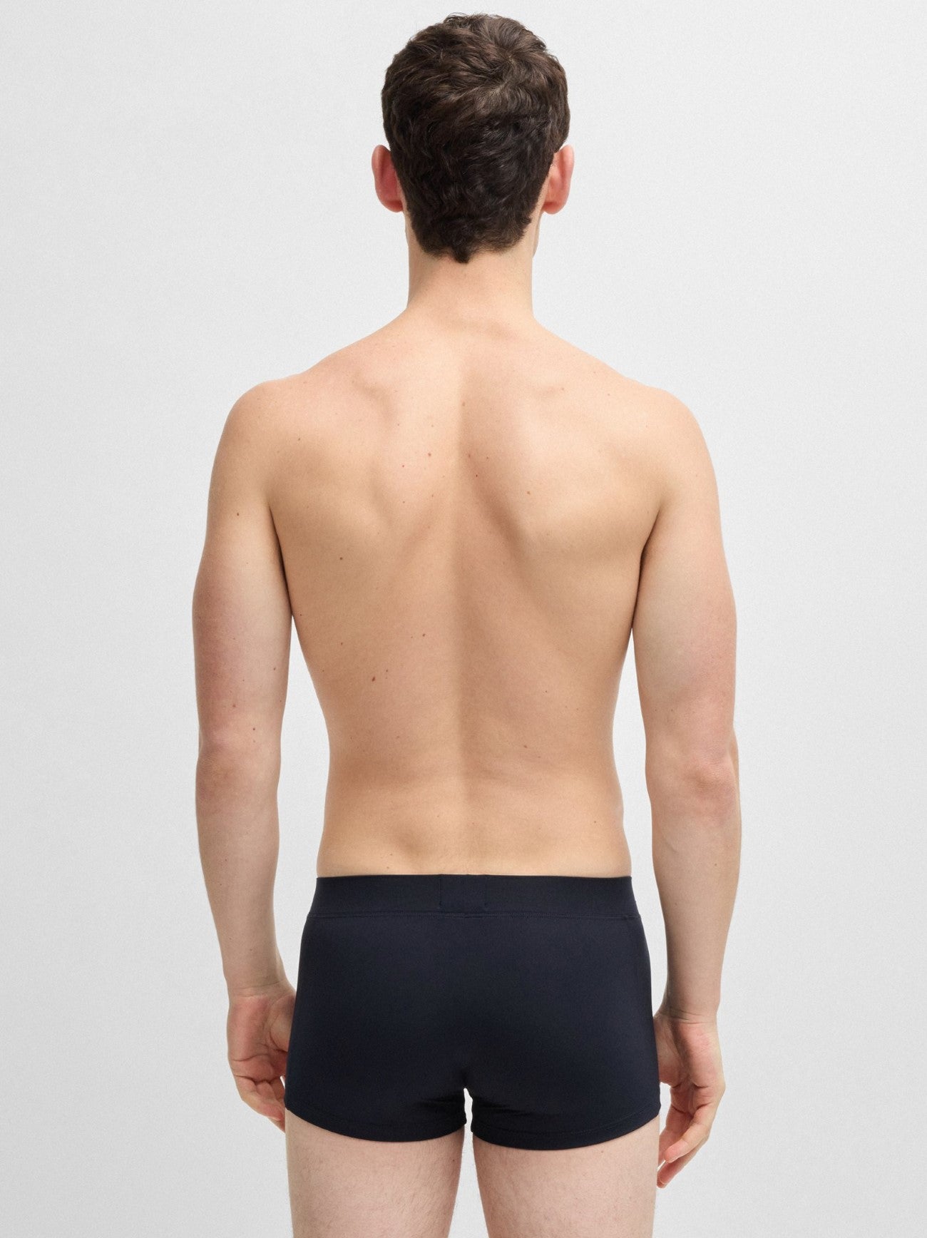 Mens Dark Blue 3D Logo Stretch Boxer