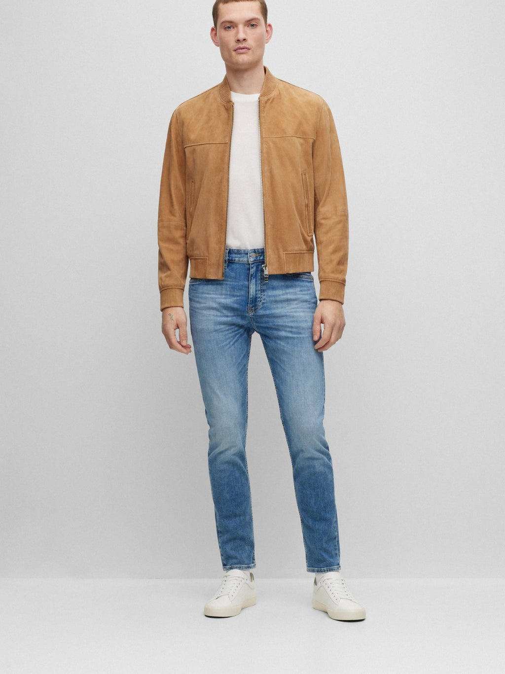 Mens Turquoise Aqua Taber Slim Jean