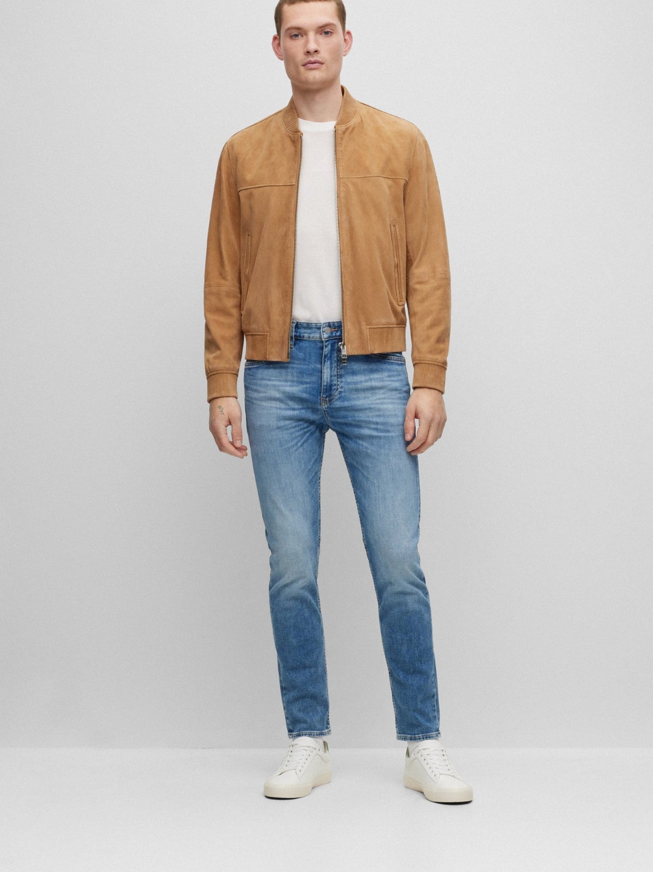 Mens Turquoise Aqua Taber Slim Jean