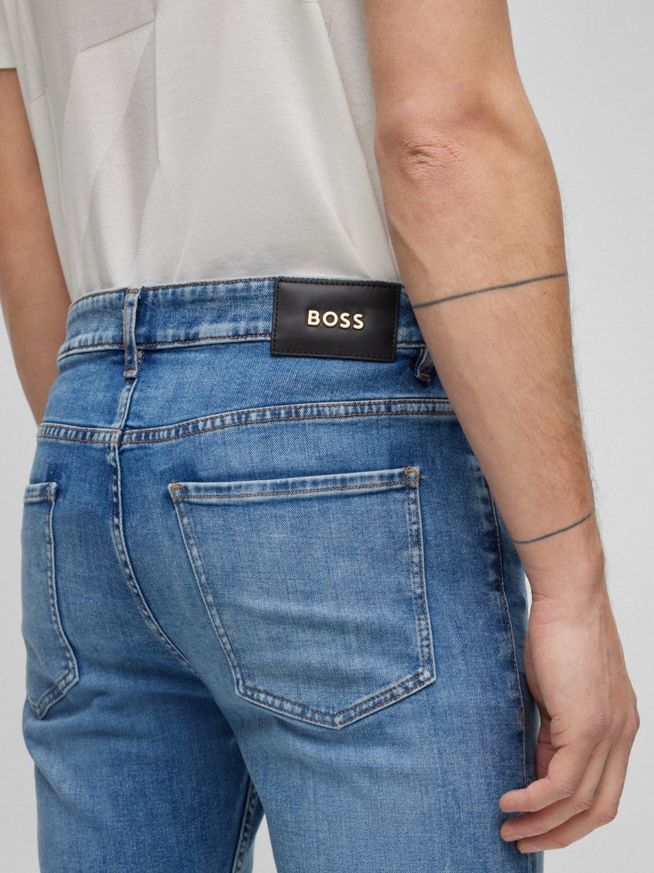 Mens Turquoise Aqua Taber Slim Jean