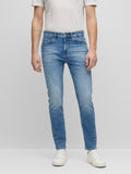 Mens Turquoise Aqua Taber Slim Jean