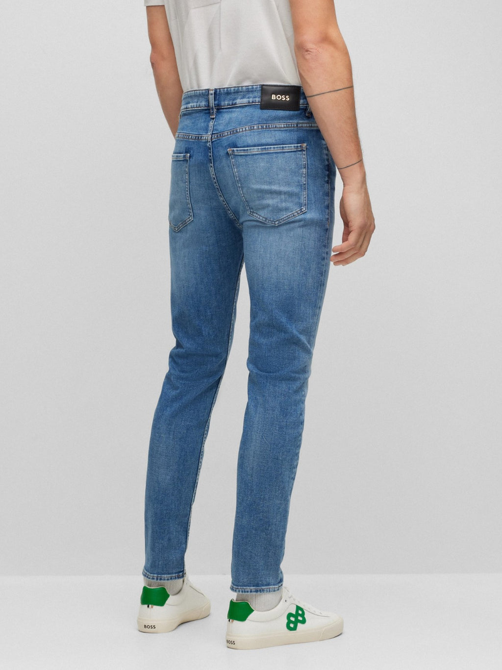 Mens Turquoise Aqua Taber Slim Jean