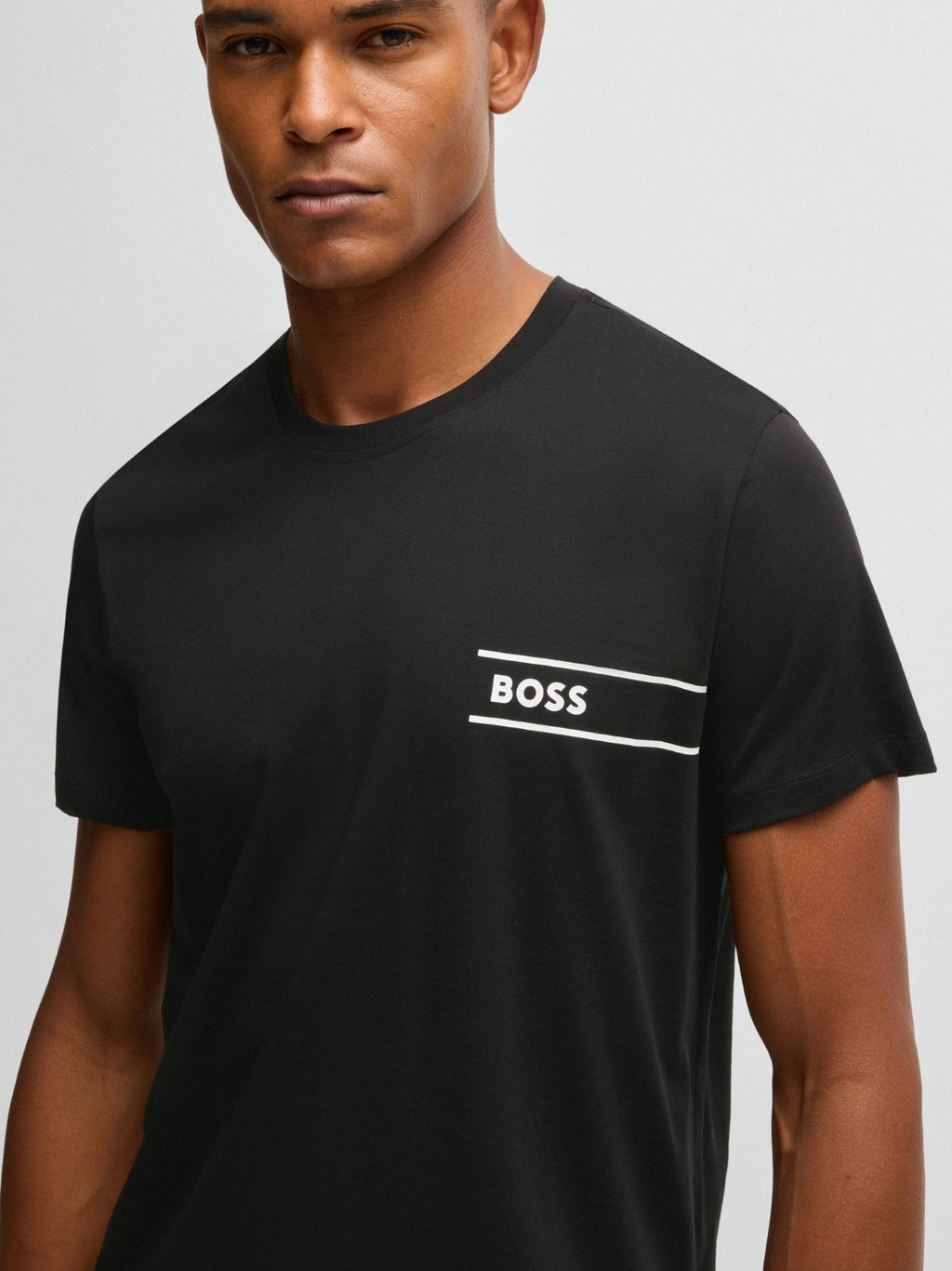 Mens Black Crew Neck T-Shirt
