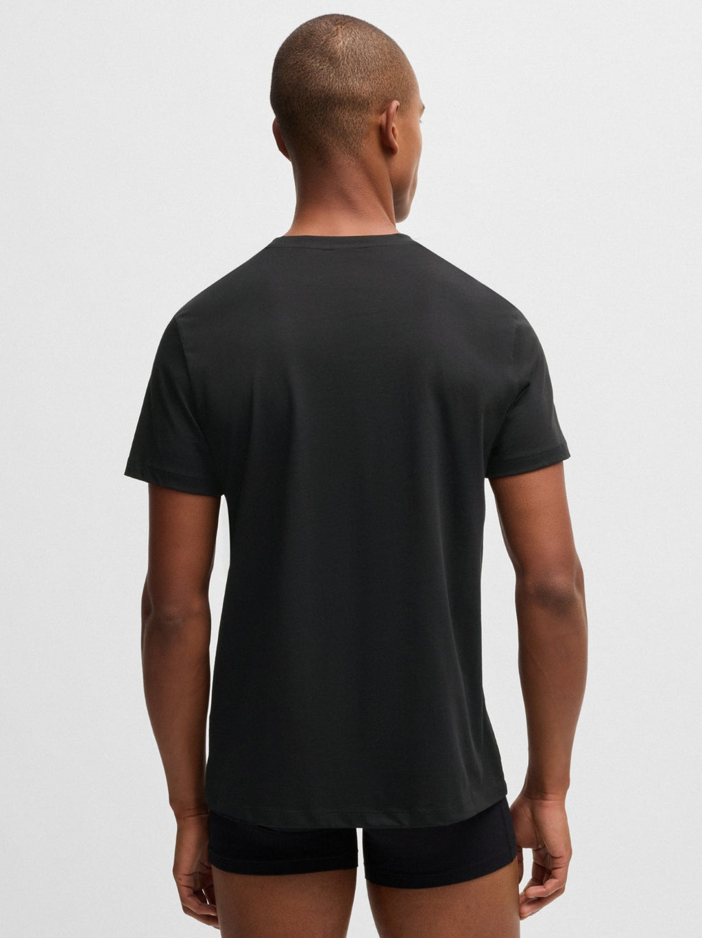 Mens Black Crew Neck T-Shirt