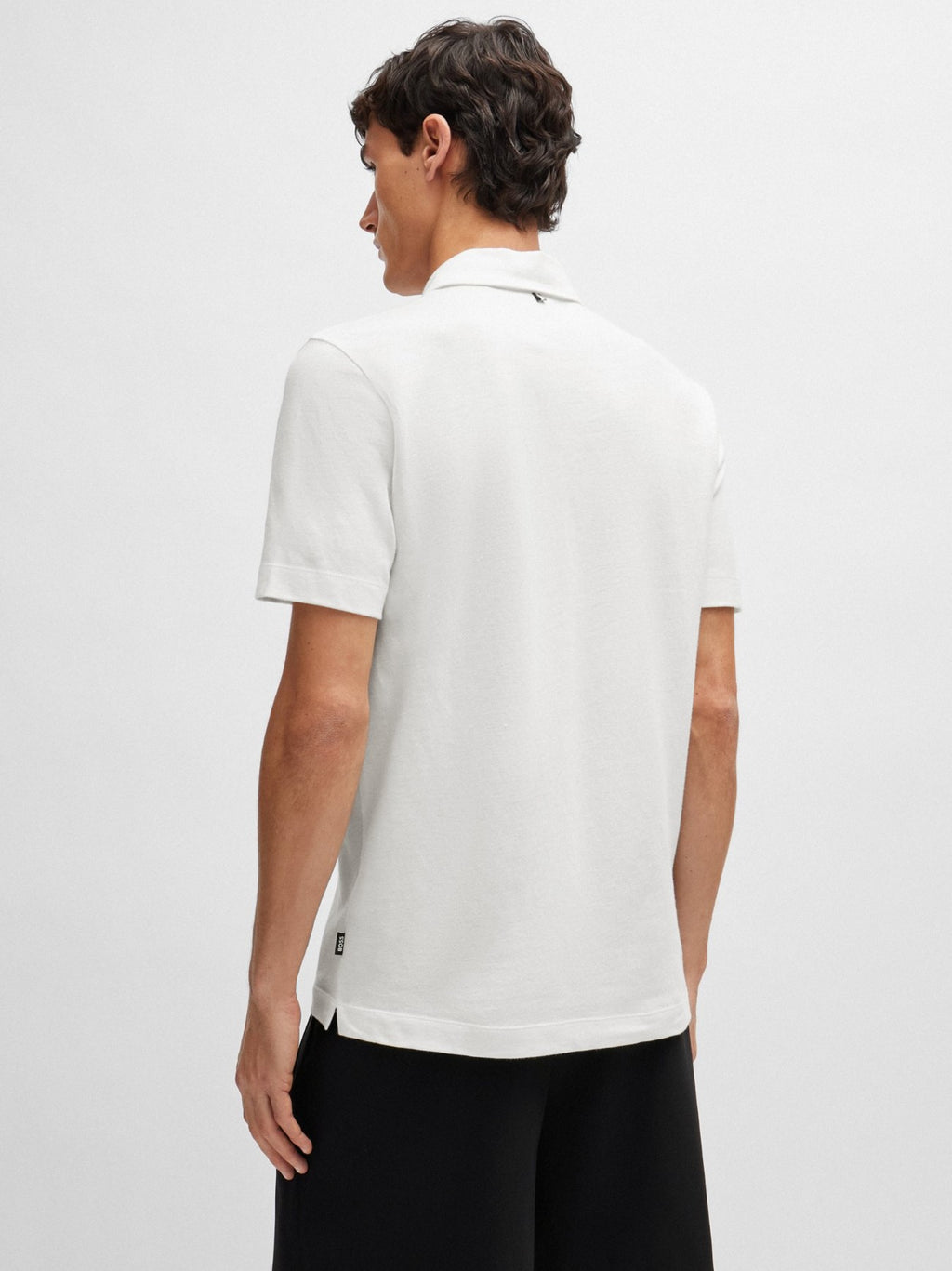 Mens White Press 56 Polo Shirt