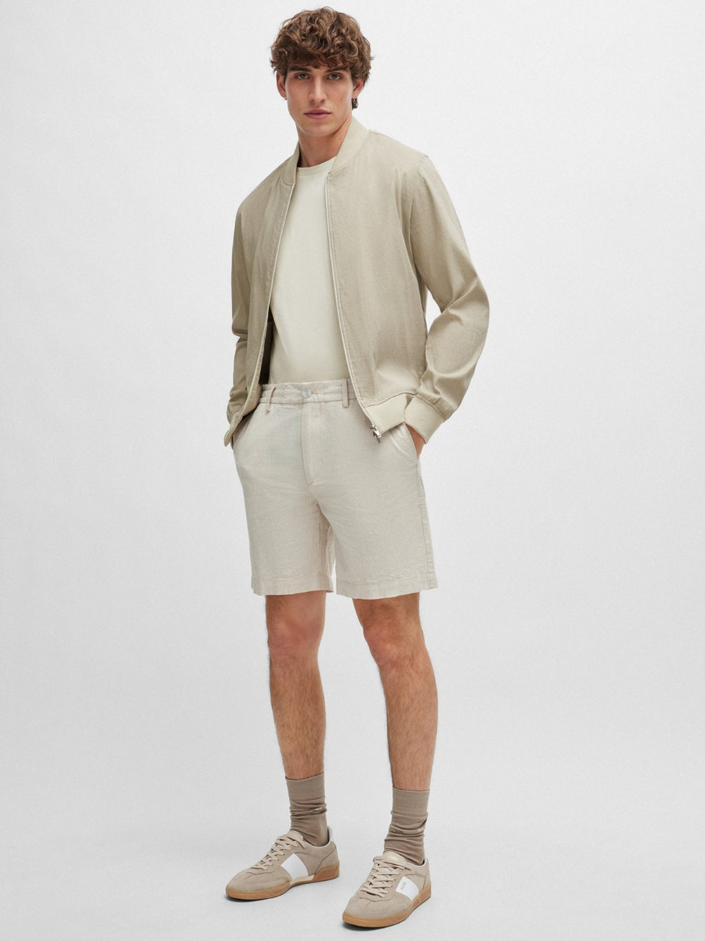 Mens Light Beige Kane DS Short