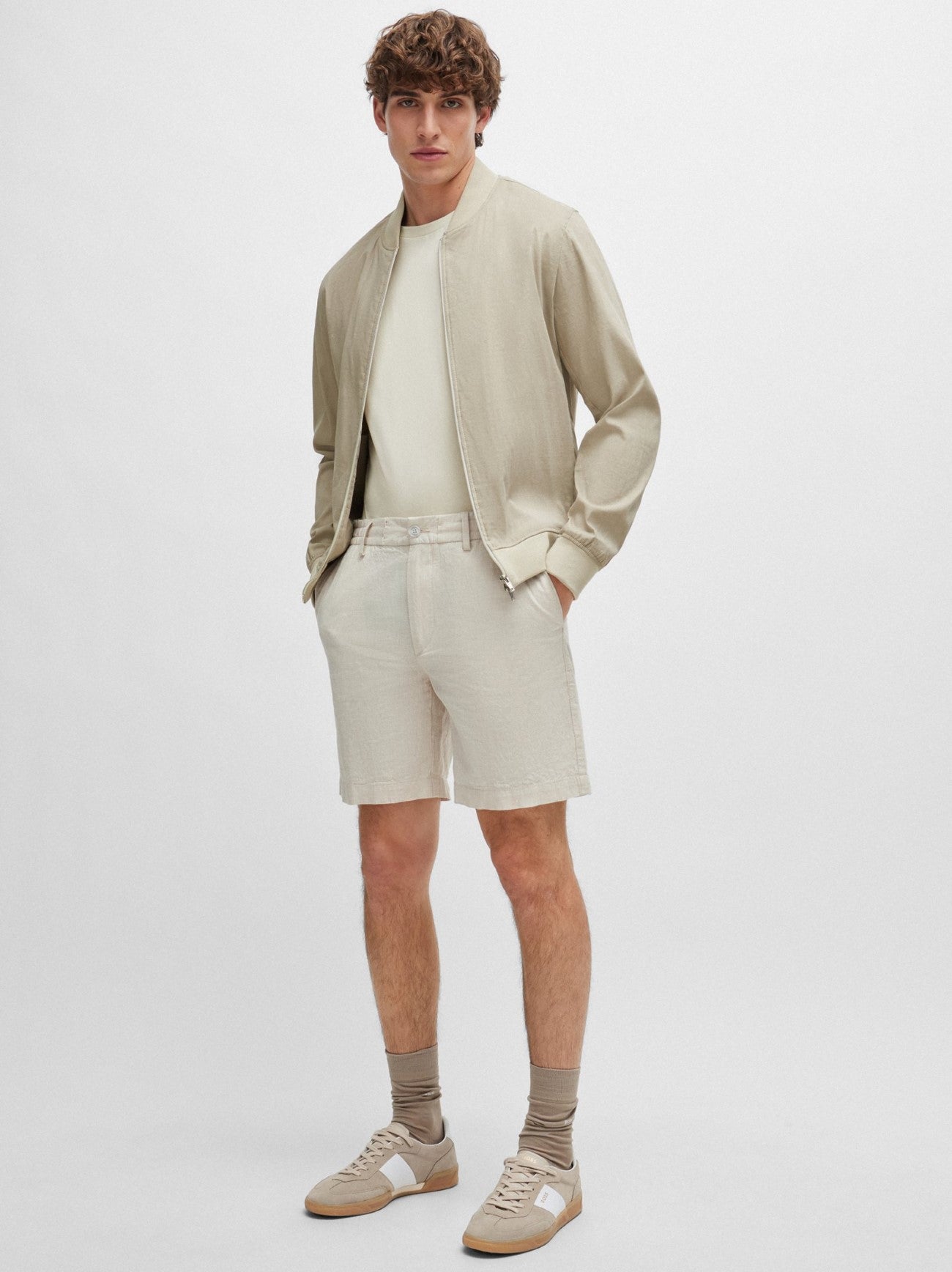 Mens Light Beige Kane DS Short