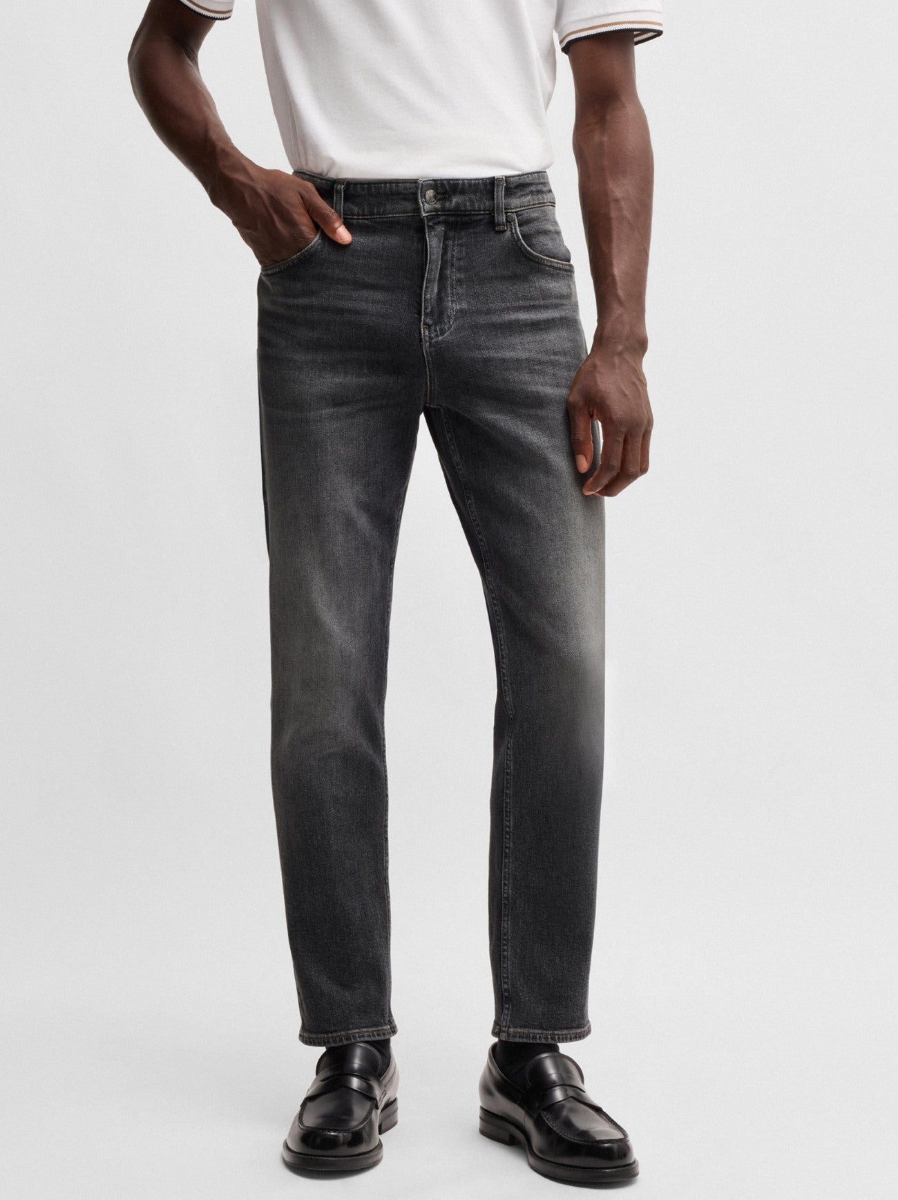 Mens Charcoal Maine Slim Jean
