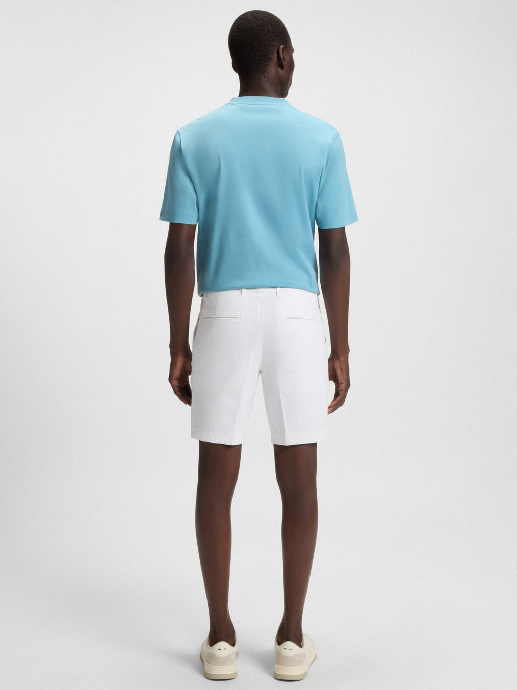 Mens White H-Slice Short