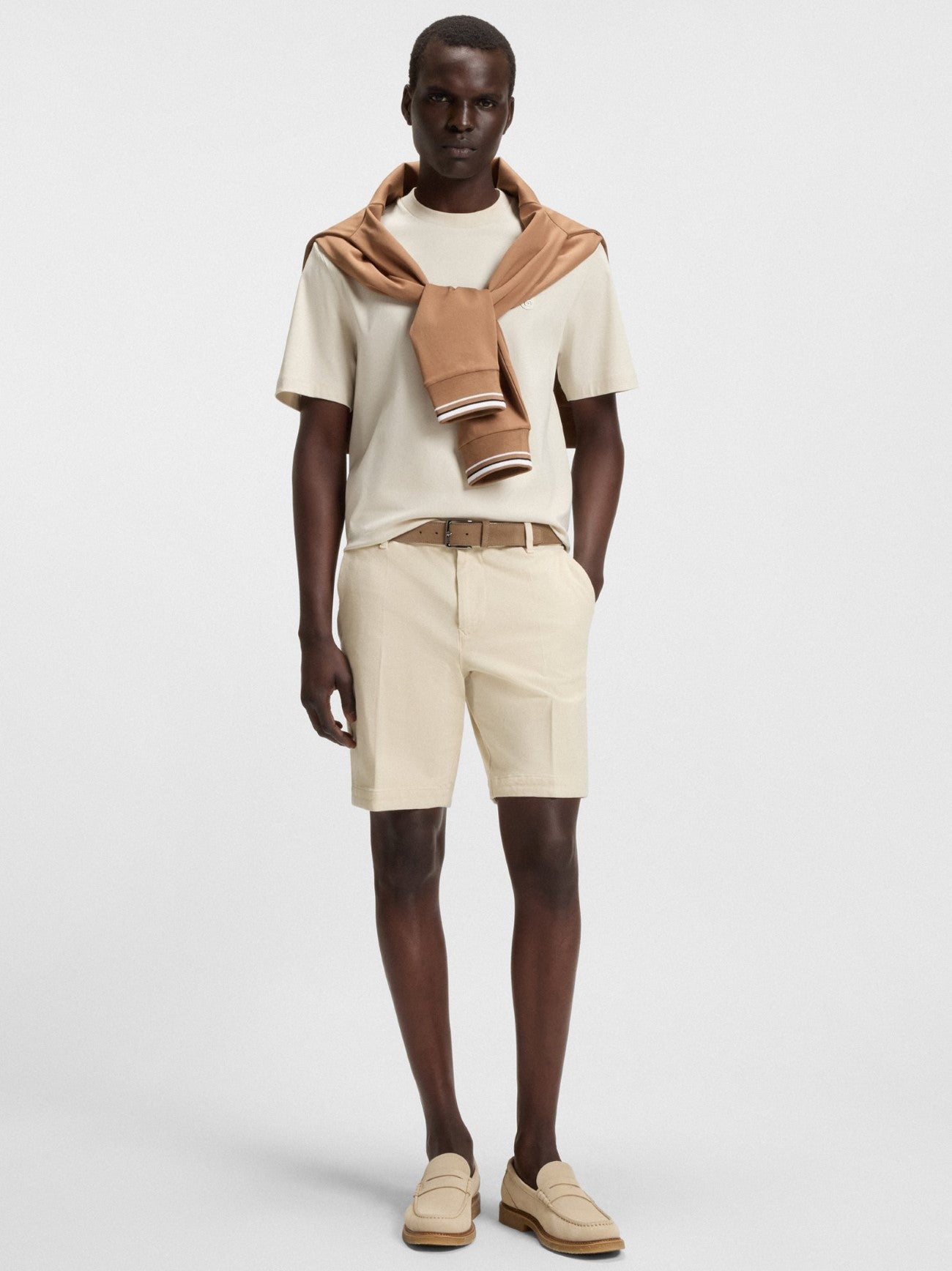 Mens Open White H-Slice Short
