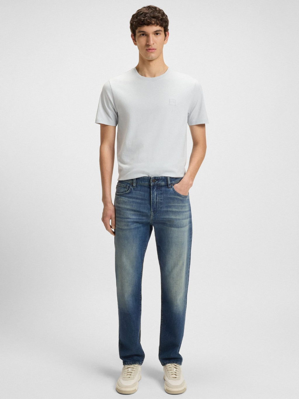 Mens Navy Maine Slim Jean