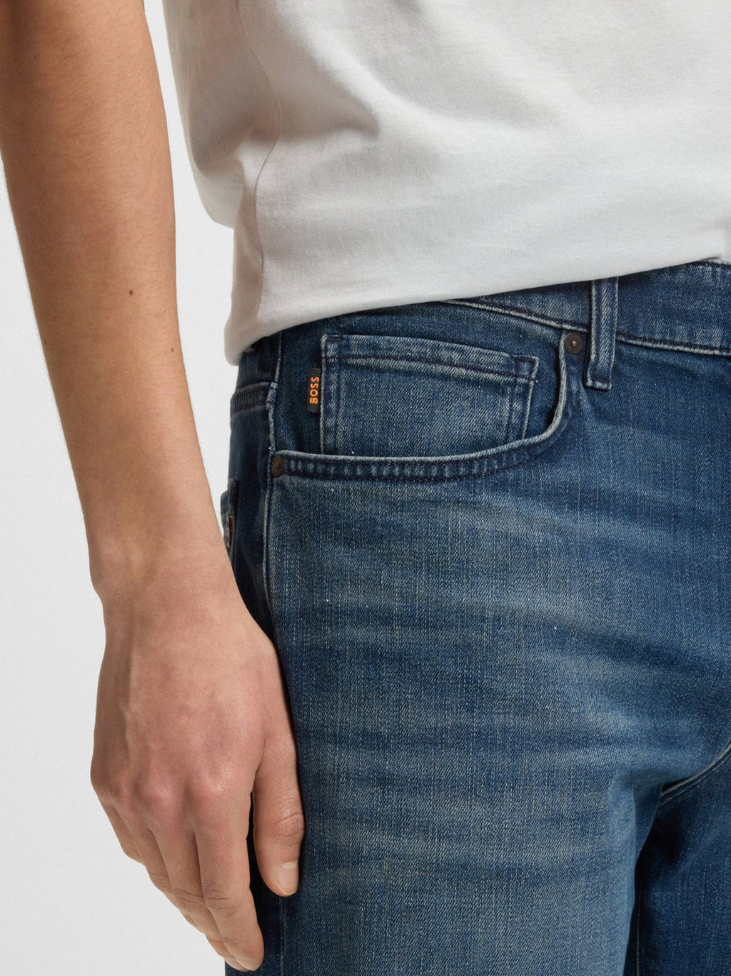 Mens Navy Maine Slim Jean