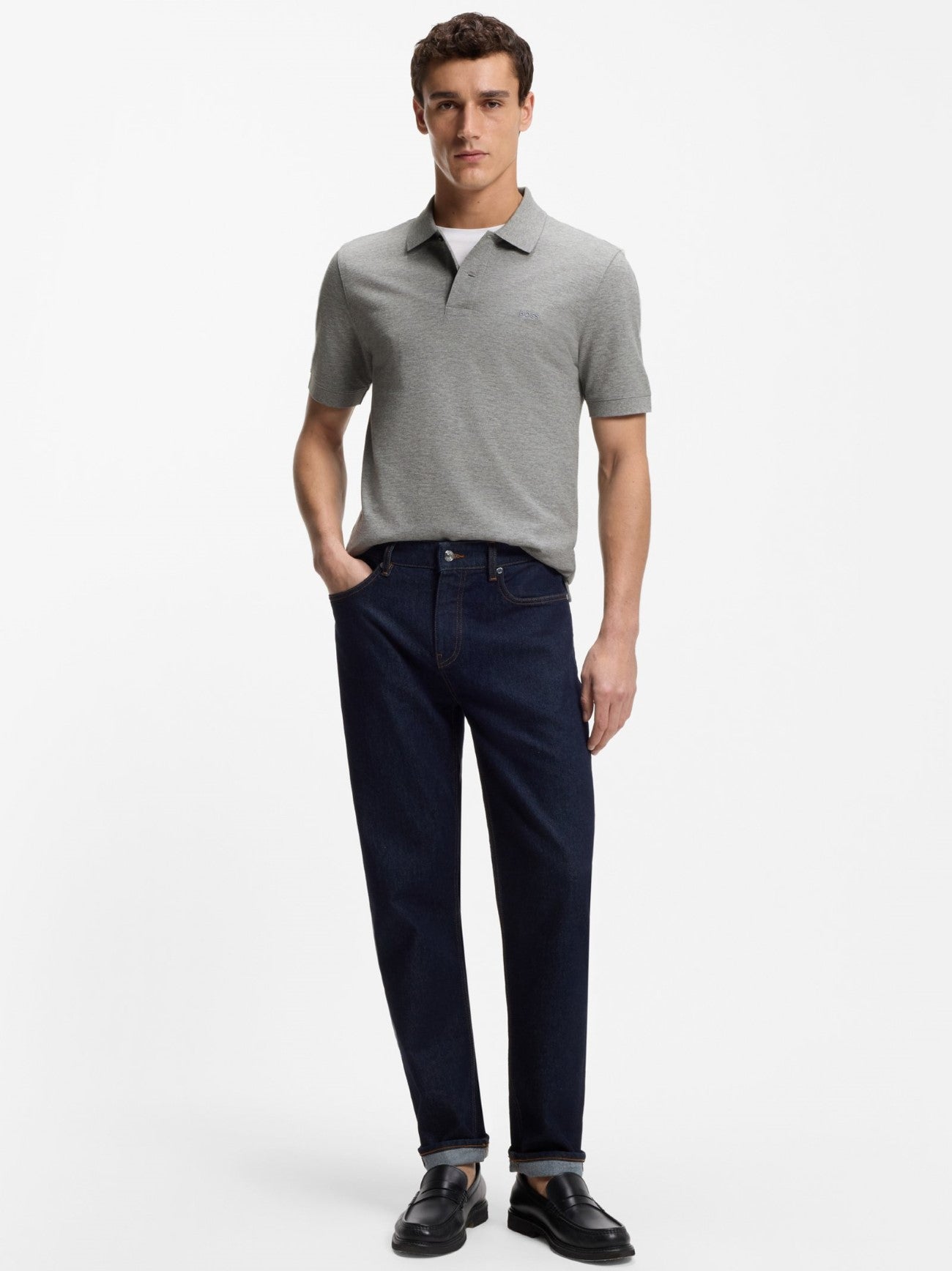 Mens Silver Pallas Polo Shirt