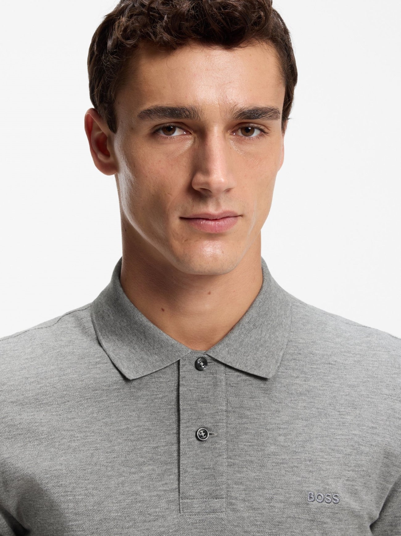 Mens Silver Pallas Polo Shirt