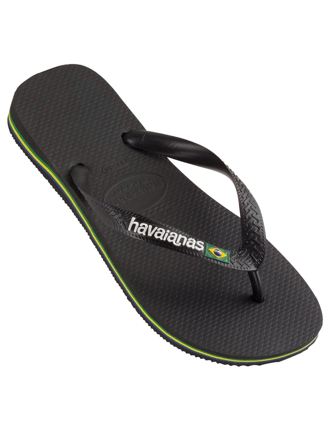 Unisex Black Logo Brasil Slide