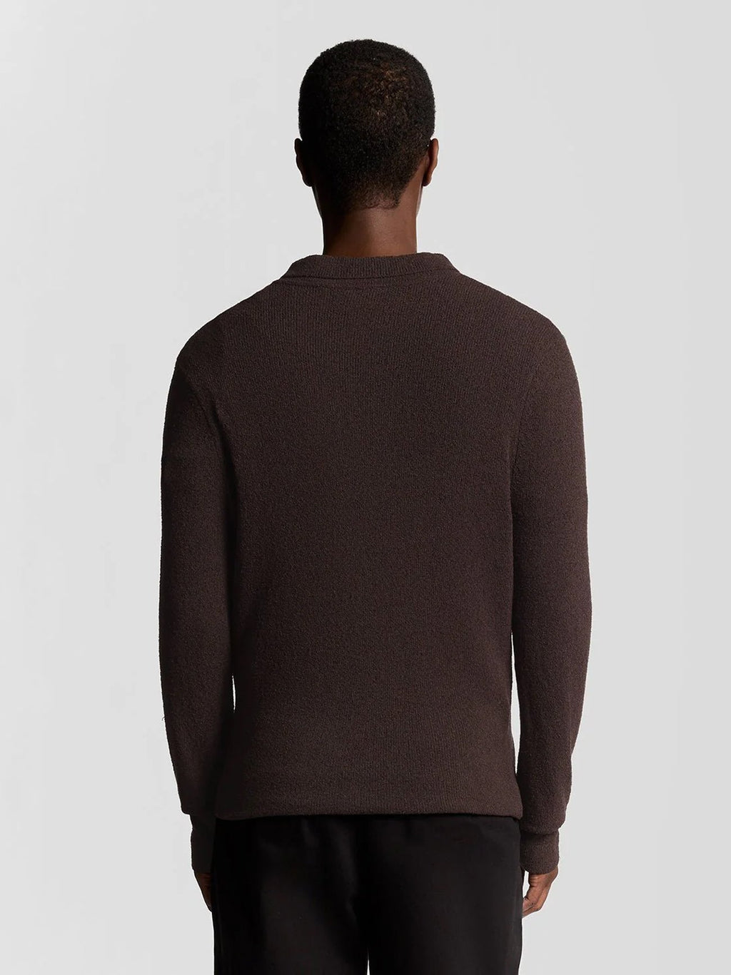 Mens Licorice Textured Travel Knitted Overshirt