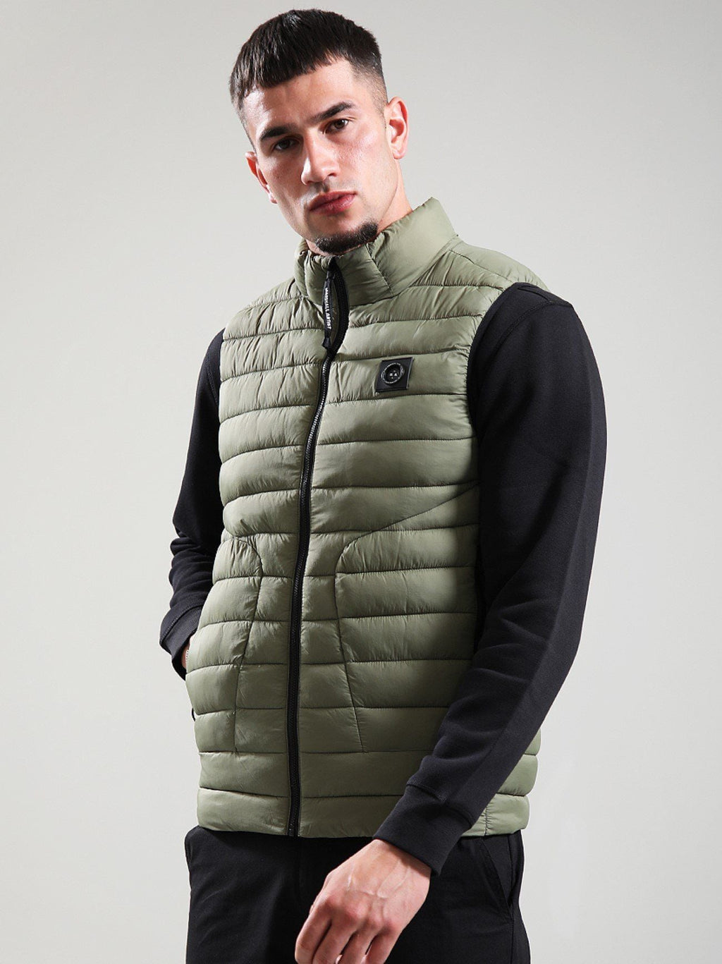 Mens Khaki Oakdale Bubble Gilet
