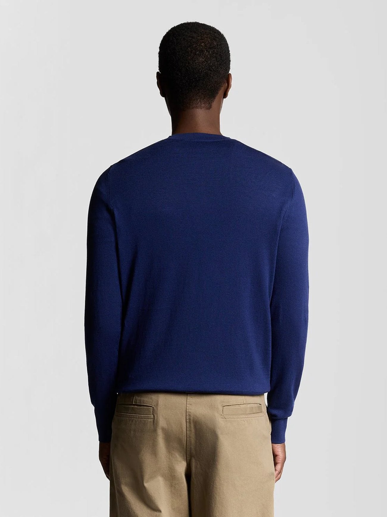 Mens Blueprint Tonal Superfine Crew Neck Jumper