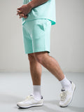 Mens Mint Delta Print Logo Short