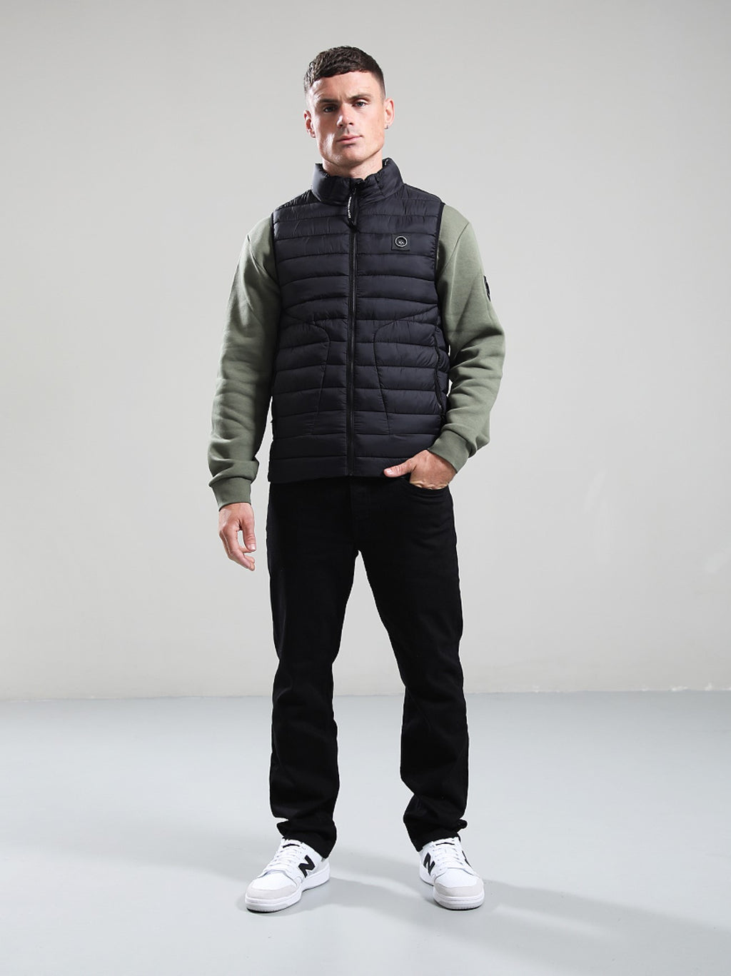 Mens Black Oakdale Bubble Gilet