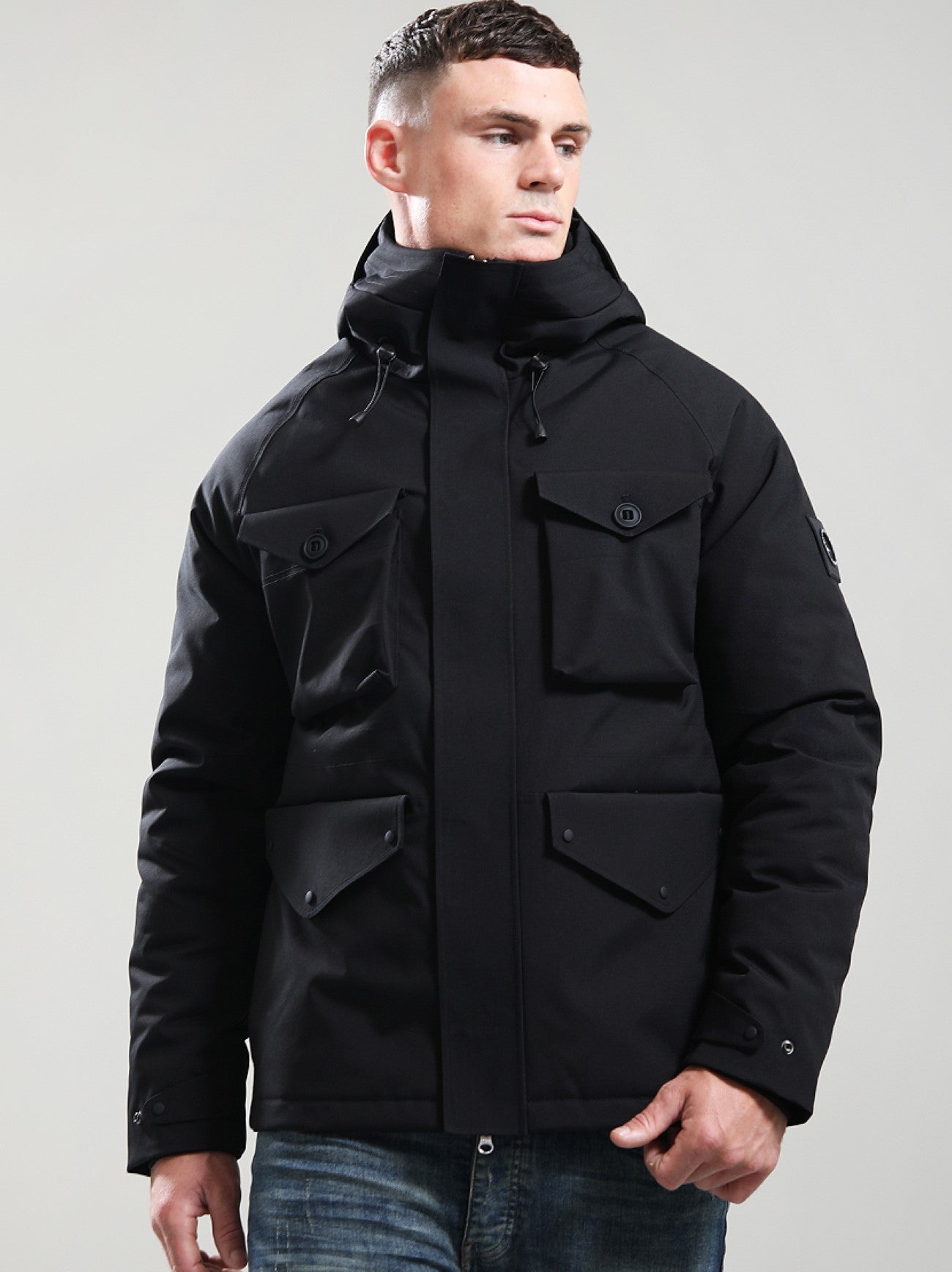 Mens Black Seaforth Parka