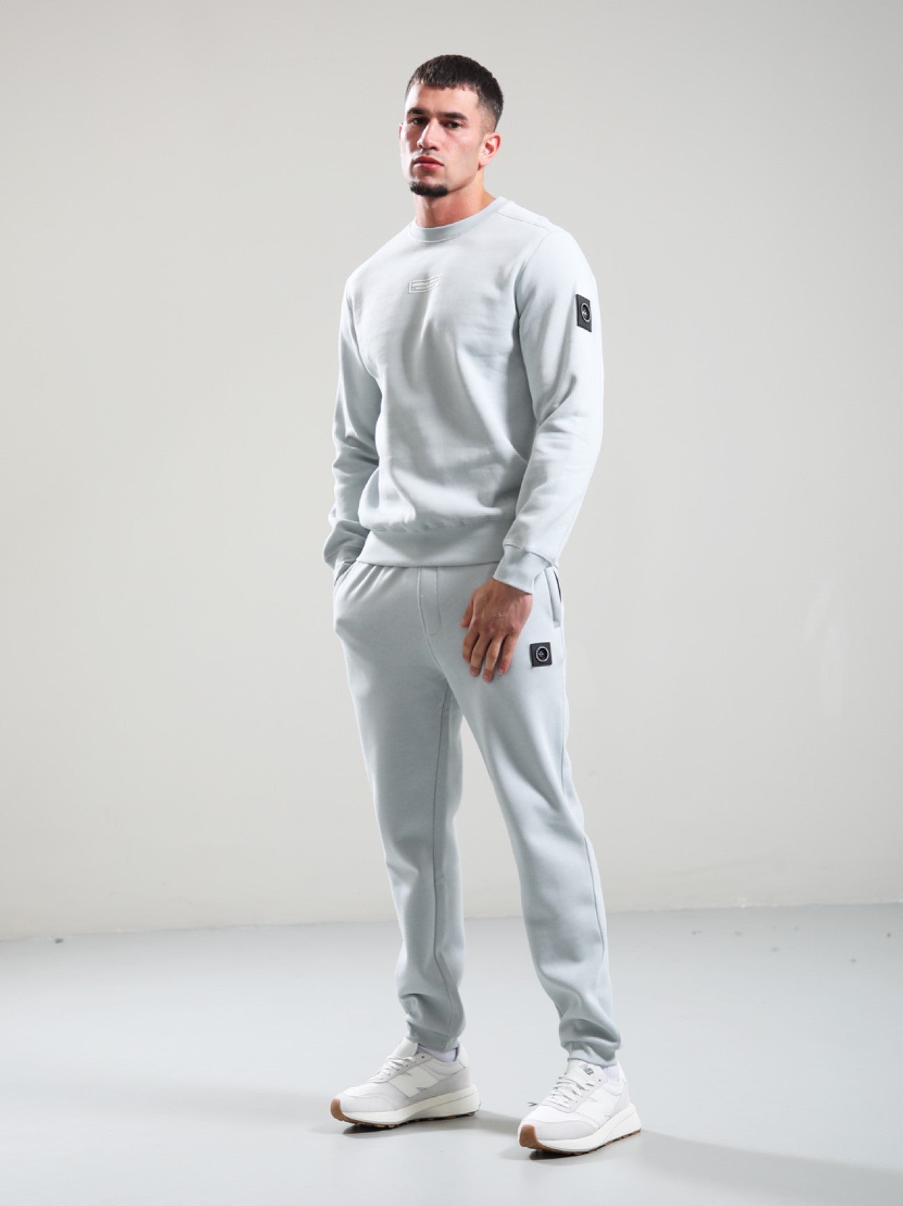 Mens Ghost Grey Siren Crew Neck Sweatshirt