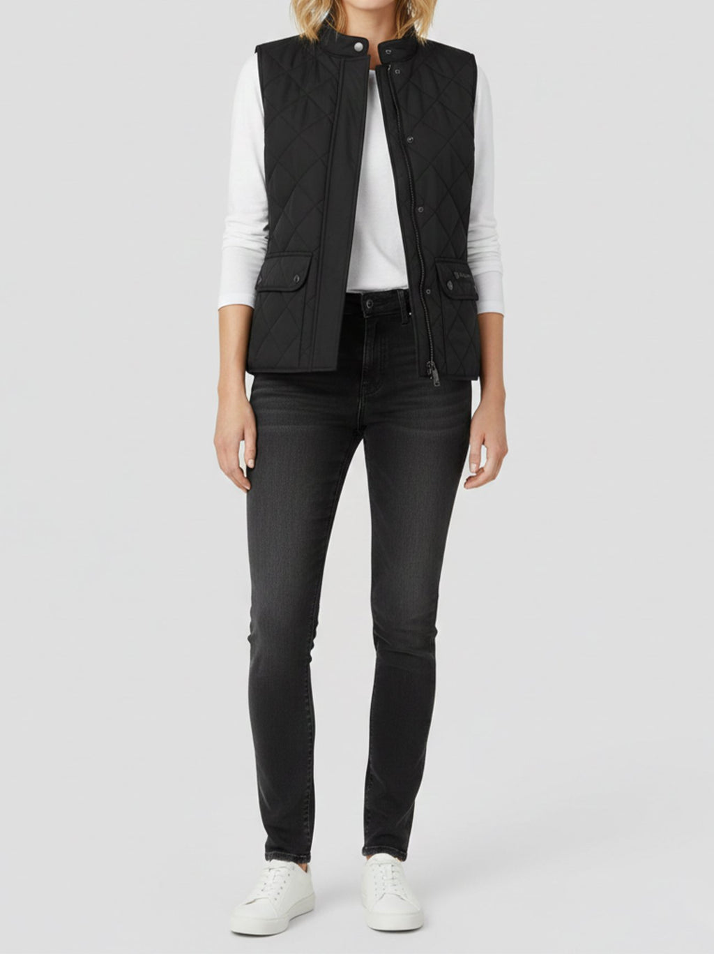 Womens Black Waistcoat Gilet