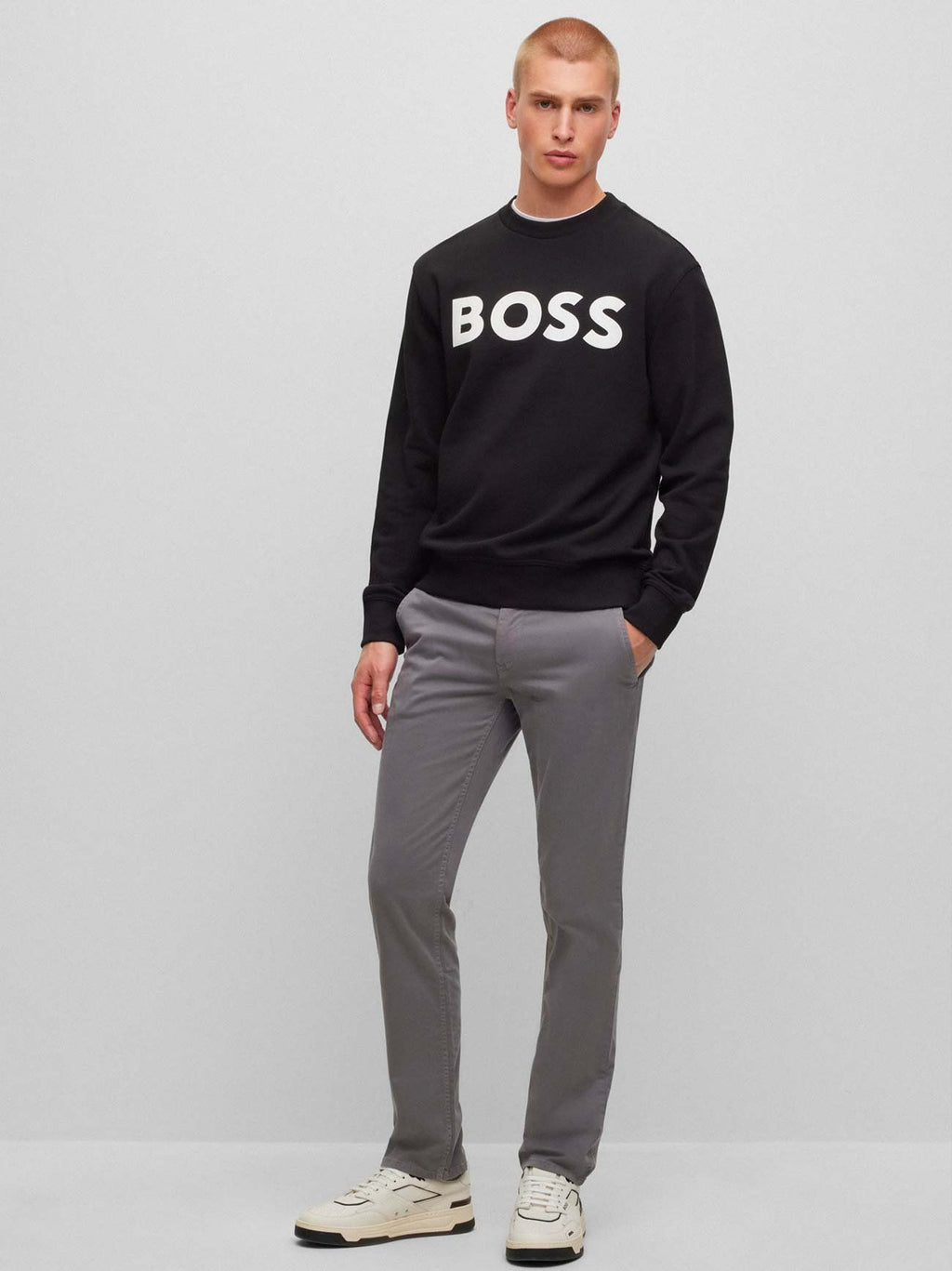 Mens Black WeBasic Crew Neck Sweatshirt