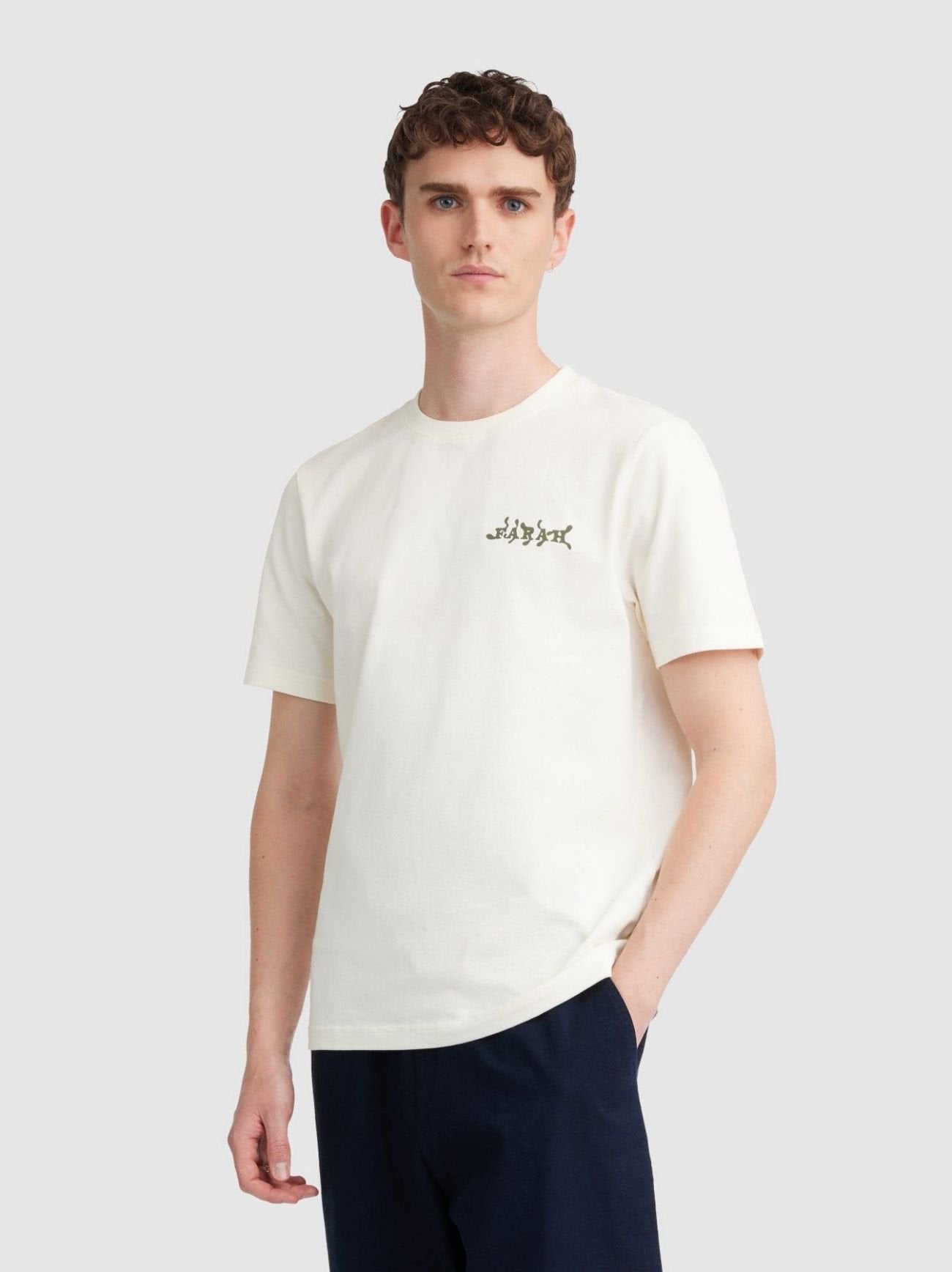 Mens Ecru Amesbury Graphic T-Shirt