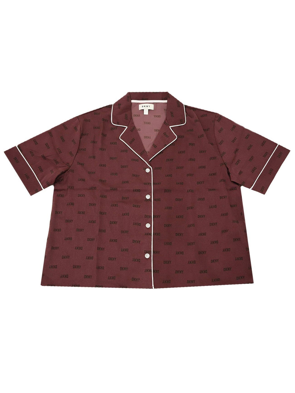 Womens Burgundy Print Short Pyjama Set