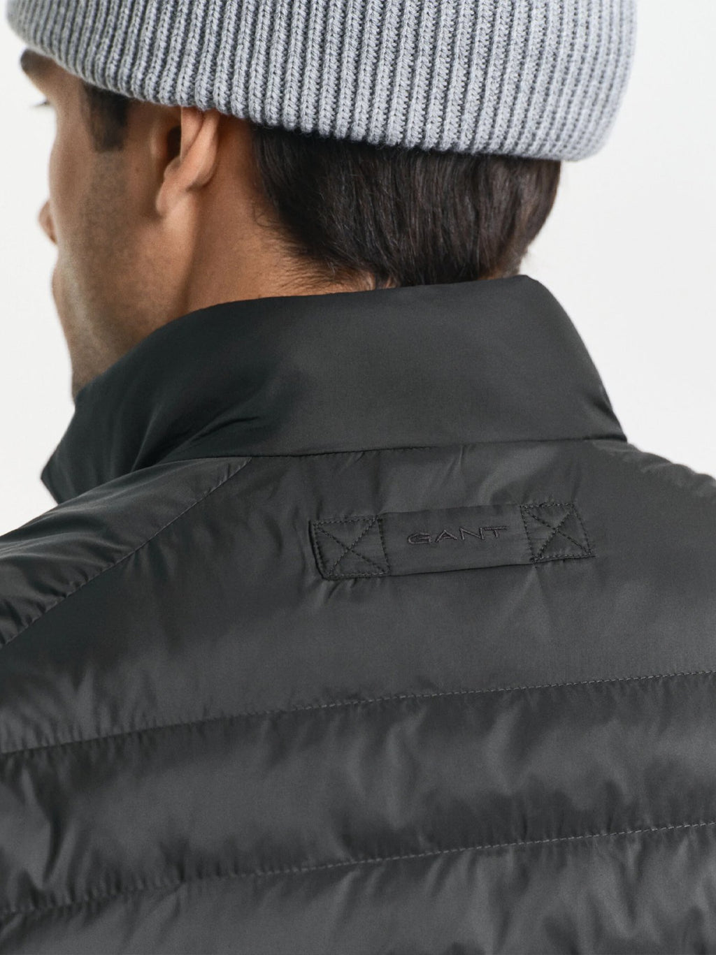 Mens Black Mixed Media Jacket